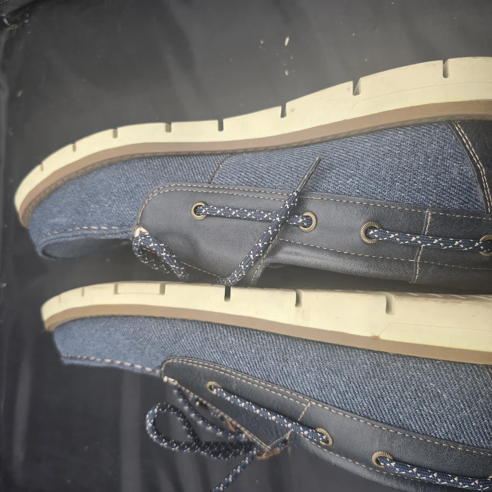 Blue and Brown Boat‎ Shoes with Classic Design